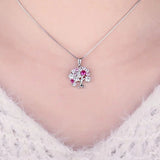 Tree of Life Ruby Pendant Necklace – 925 Sterling Silver Statement Gemstone Jewelry for Women - Julie bags