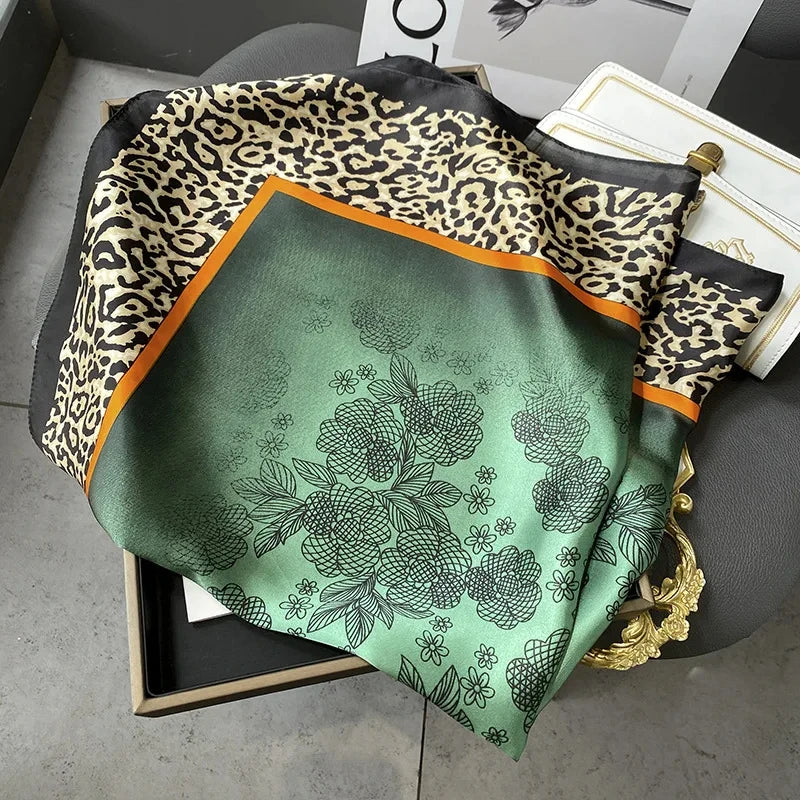 Silk Square Scarf - Luxury Satin Bandana