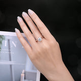 Round Cut Moissanite Solitaire Ring – 925 Sterling Silver Dainty Engagement Ring for Women - Julie bags
