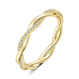 Infinity Love Moissanite Band Ring – 925 Sterling Silver Stackable Rope Design Ring for Women - Julie bags
