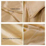 Bedding Sets 4pcs 100% Mulberry Silk Dyed Colors Duvet Cover Flat Sheet Oxford Envelope Pillowcases