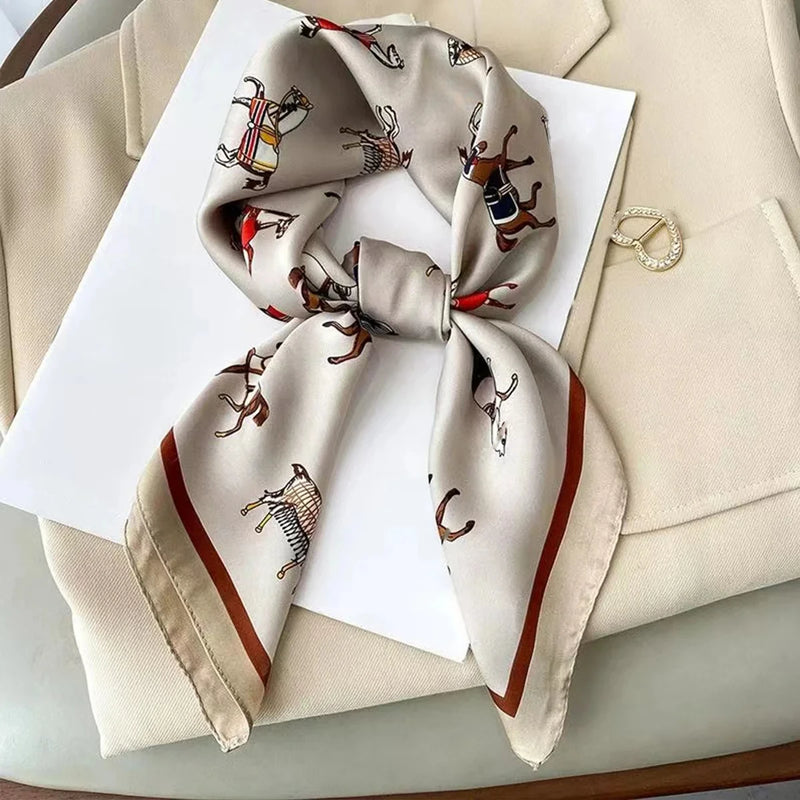 Silk Square Scarf - Luxury Satin Bandana