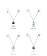 Scorpio Zodiac Charm Necklace – Rainbow Zirconia 925 Sterling Silver Birthstone Pendant for Women - Julie bags