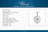 Peridot Circle Pendant Necklace – 925 Sterling Silver Double Halo Gemstone Necklace for Women - Julie bags