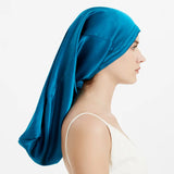 100% Mulberry Silk Bonnet for Sleeping – Long Adjustable Hair Cap