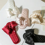 Fashion Wedding Slippers - Peep Toe Silk Bow Sandals for Bride & Bridesmaids