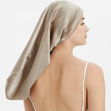 100% Mulberry Silk Bonnet for Sleeping – Long Adjustable Hair Cap
