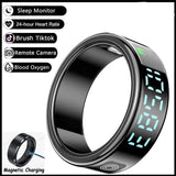 Smart Ring – LED Display, Heart Rate & SpO2, Bluetooth, Waterproof - Julie bags