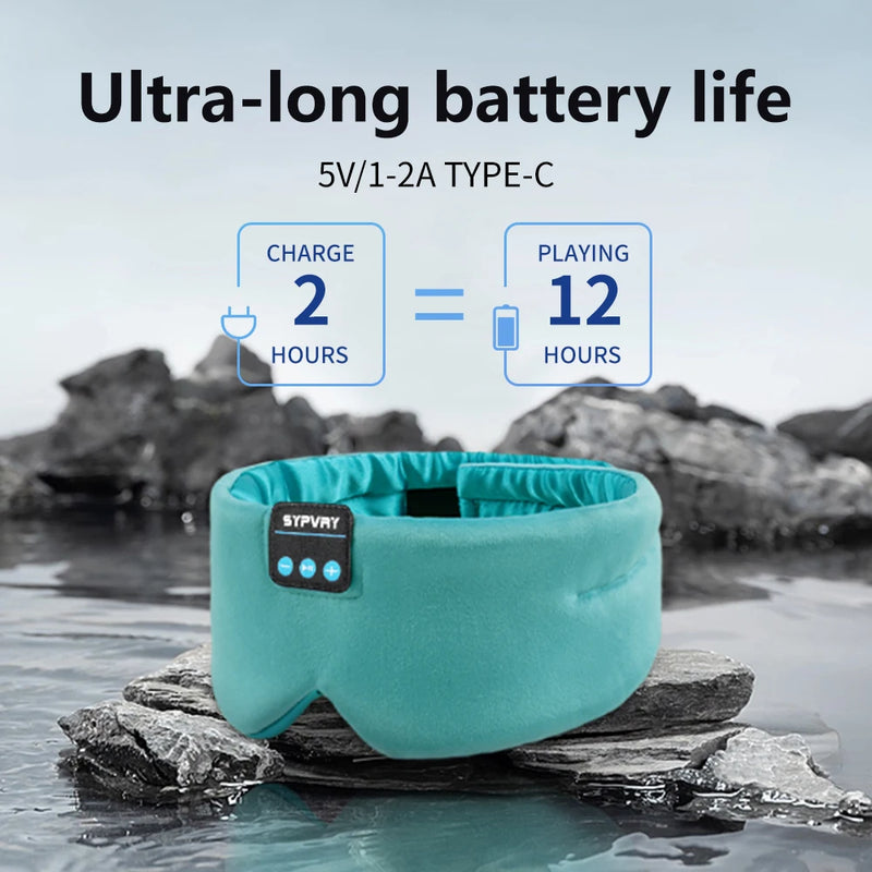 Silk Bluetooth Sleep Mask - Headphones & Eye Cover with Built-In Speakers