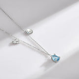 Scorpio Zodiac Charm Necklace – Rainbow Zirconia 925 Sterling Silver Birthstone Pendant for Women - Julie bags