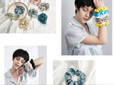 Pure Silk Hair Scrunchies: Luxurious Ponytail Holders (5 Pieces)