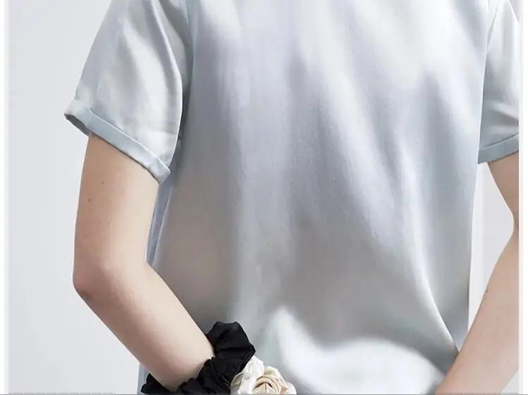 Pure Silk Hair Scrunchies: Luxurious Ponytail Holders (5 Pieces)