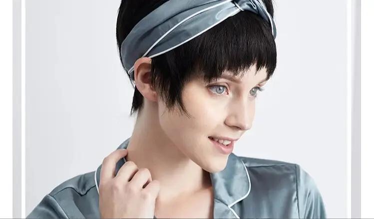 Harmony Duo: Mulberry Silk Headband Set in Pink and Blue