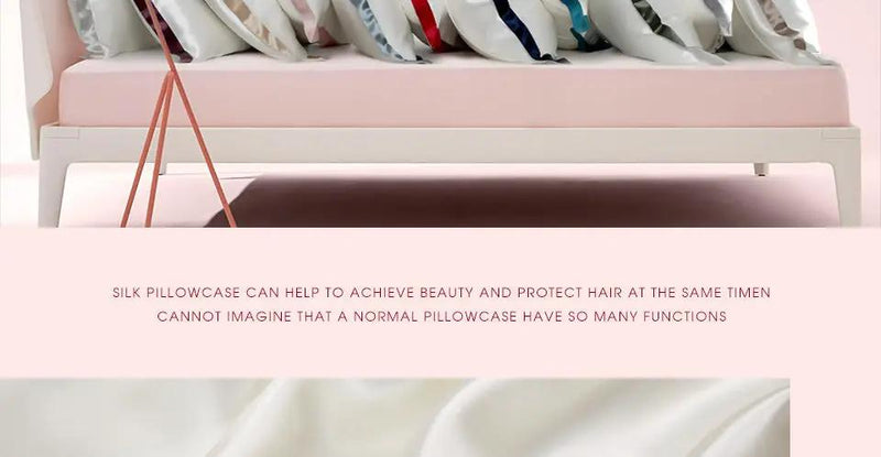 Chroma Chic: White Silk Pillowcase with Colorful Accents