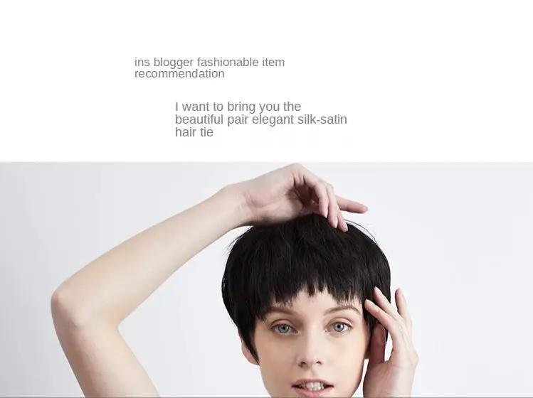 Pure Silk Hair Scrunchies: Luxurious Ponytail Holders (5 Pieces)