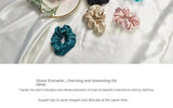 Pure Silk Hair Scrunchies: Luxurious Ponytail Holders (5 Pieces)