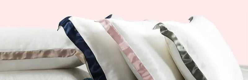 Chroma Chic: White Silk Pillowcase with Colorful Accents